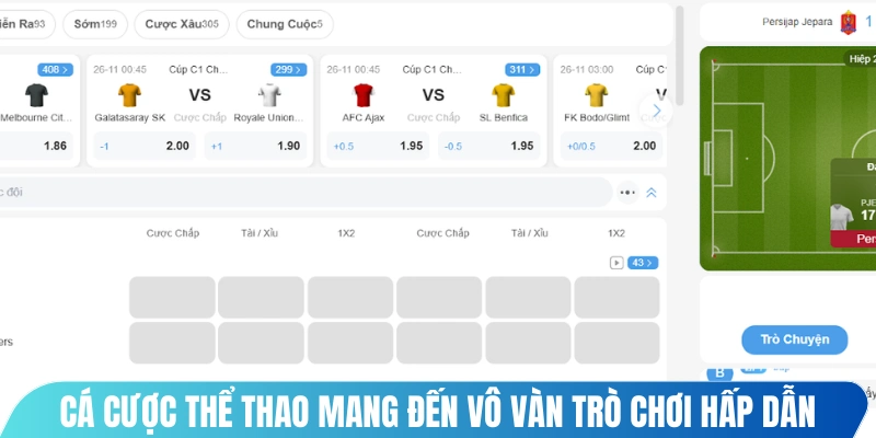 Cá cược thể thao mang đến vô vàn trò chơi hấp dẫn, phù hợp với mọi người 