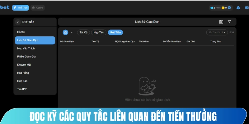 Đọc kỹ các quy tắc liên quan đến tiền thưởng nếu bạn muốn rút