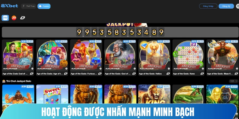 Hoạt động được nhấn mạnh minh bạch và uy tín hàng đầu