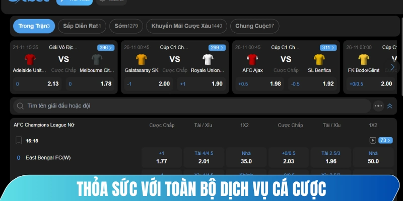 Thỏa sức với toàn bộ dịch vụ cá cược sau khi mở ID thành viên